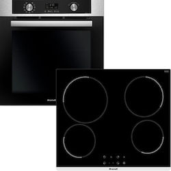 Brandt Άνω Πάγκου με Κεραμικές Εστίες Inox BOH3415X + BPV1641B BOH3415X