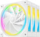 Deepcool FL12R WH Reverse Blade Case Fan 120mm 2150rpm 55cfm with RGB Lighting 3pcs White