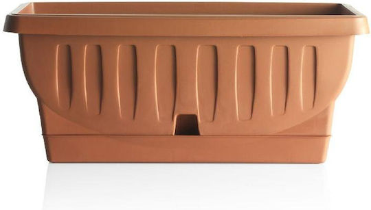 Bama Self-watering Planter Box Plastic Light Terracotta 102x48x44cm.