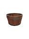 Moraitis Pot Barrel Wooden Brown 32x32cm.