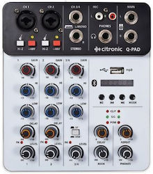 Citronic Q-PAD Αναλογικός Μίκτης 2 Καναλιών με Phantom Power & 2 Εισόδους XLR & Bluetooth Citronic Q-PAD Αναλογικός Μίκτης 2 Καναλιών με Phantom Power & 2 Εισόδους XLR & Bluetooth