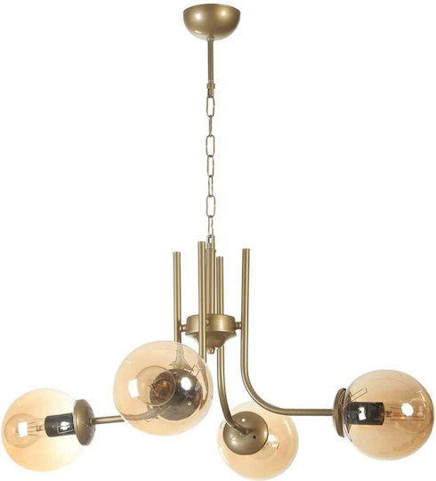Opviq Nevada Hängelampe Gelb für 4 Lampen E27 65x65x70cm.