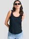 Women's Blouse Cotton Sleeveless Black