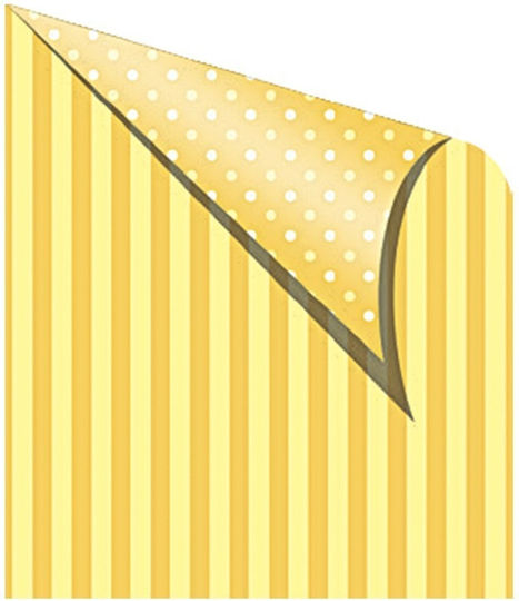 310334 Polka Dot Striped Cardstock Double-Sided 50x70 cm 300 gsm 10 Yellow