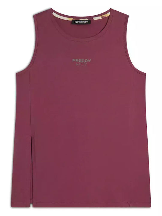 Freddy Damen Bluse Ärmellos Purple