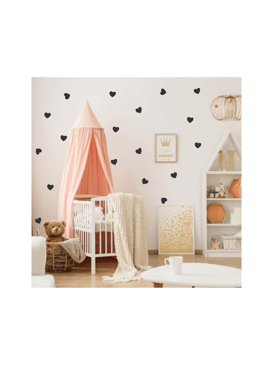 Wall Stickers Nursery Kids Room Hearts Set 22 P...