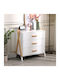 Kids Chest of Drawers White with 3 Drawers 76x40x80.5cm