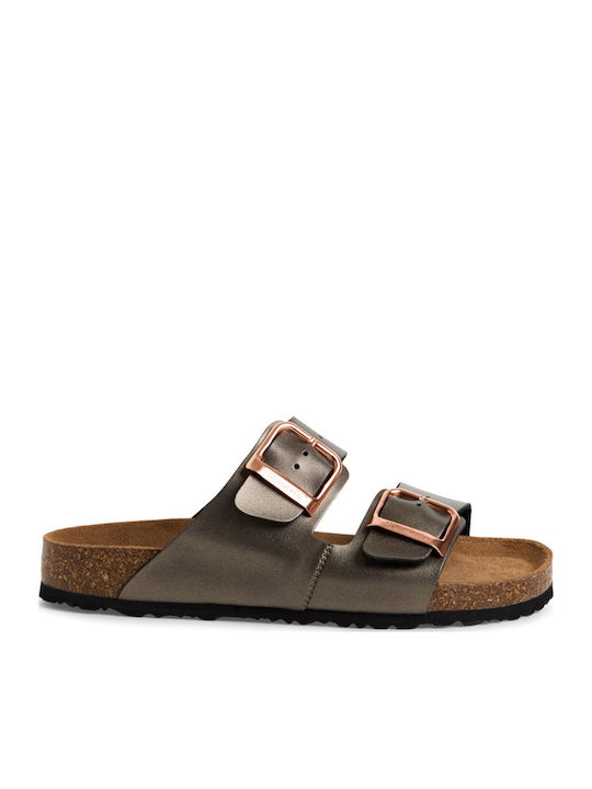 Tamaris Δερμάτινα Γυναικεία Σανδάλια Γκρι 1-27503-44-214