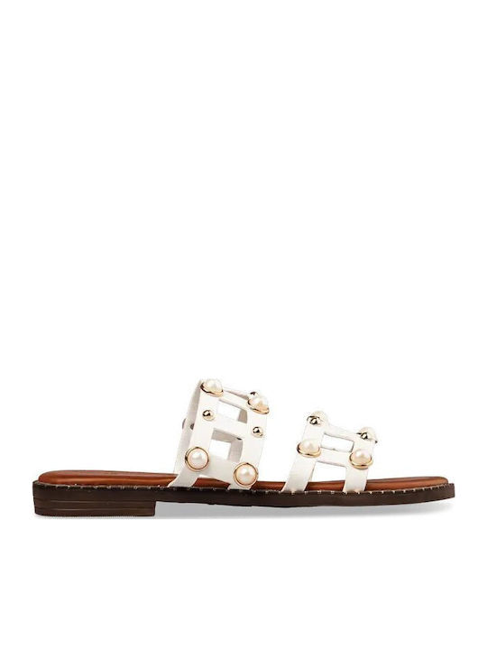 Envie Shoes Women's Flat Sandals in White Color