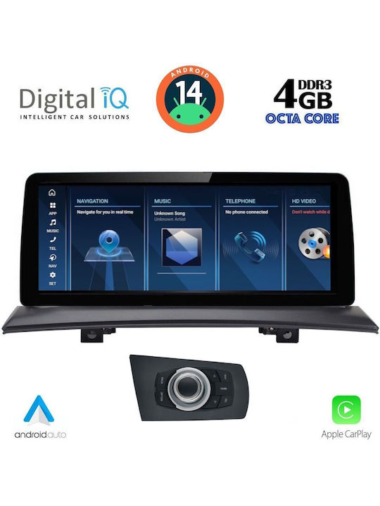 Digital IQ Car Audio System for BMW X3 (E83) 2003-2010 (Bluetooth/USB/WiFi/GPS/Apple-Carplay/Android-Auto) with Touch Screen 10.25"