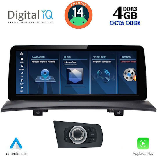 Digital IQ Ηχοσύστημα Αυτοκινήτου για BMW X3 (E83) 2003-2010 (Bluetooth/USB/WiFi/GPS/Apple-Carplay/Android-Auto) με Οθόνη Αφής 10.25"