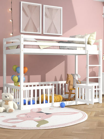 Playkid Montessori Κουκέτα Μονή για Στρώμα 90x190cm