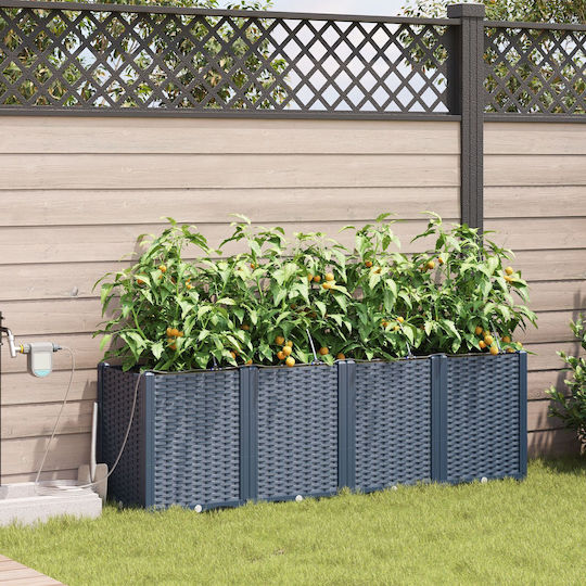 Gardens Planters Watering System 4 Pieces Grey
