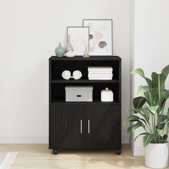 Μπουφές Ξύλινος Μπλέ, Μαύρη Δρυς 60x48x81cm Μπουφές Ξύλινος Μπλέ, Μαύρη Δρυς 60x48x81cm