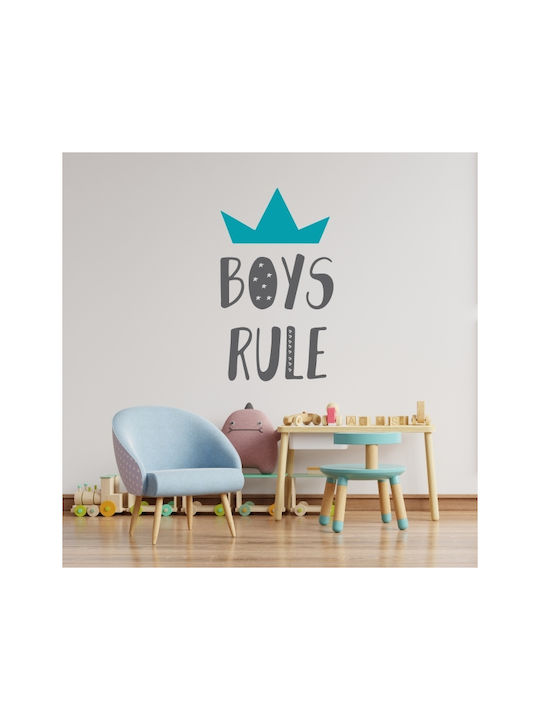 Wall Stickers For Kids Room Boys Rule - Dark Blue
