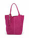 De piele Geantă de damă Shopper De umăr Fuchsia