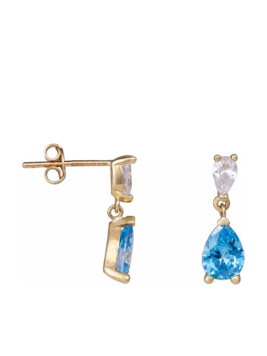 Earrings made of Gold 9K with Stones