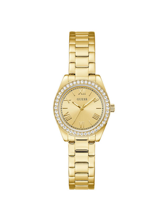 Guess Women's Watch 30mm Battery with Gold Stai...