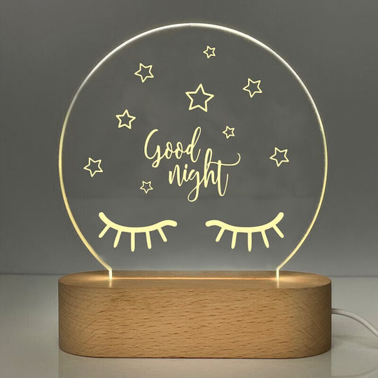 A Little Lovely Company Led Παιδικό Διακοσμητικό Φωτιστικό Μπεζ 17x14cm