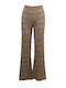 Damen Stoff Hose in Palazzo Passform Gold