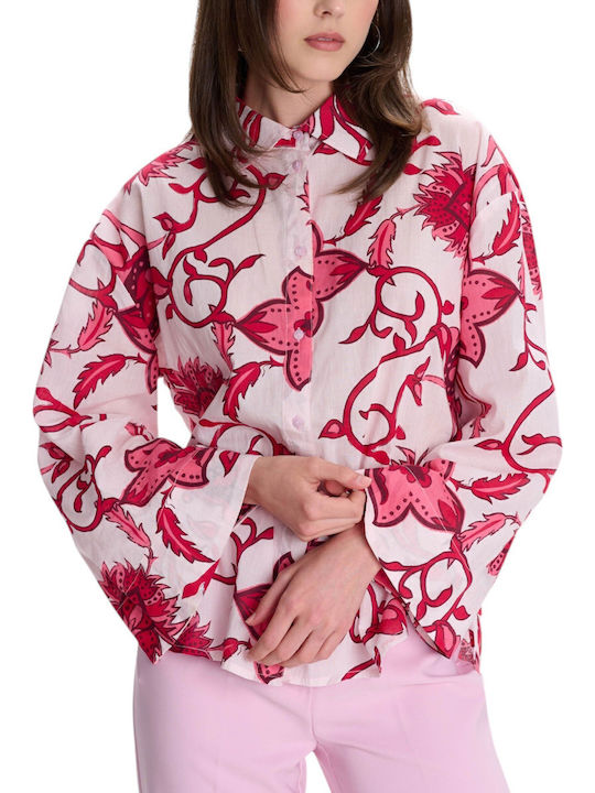 Μακρυμάνικο Γυναικείο Πουκάμισο Multicolor Floral