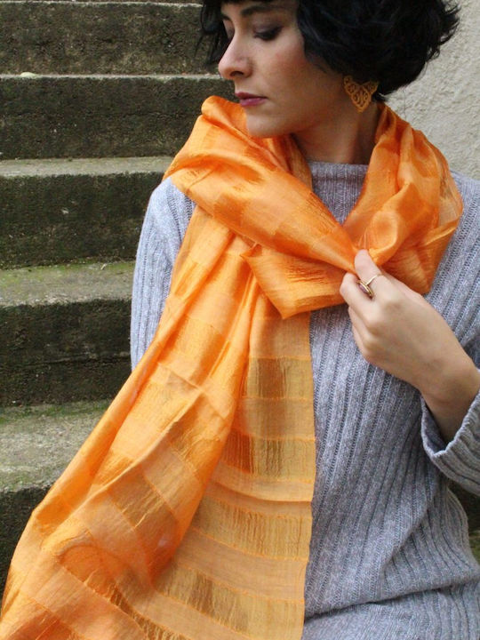 Women's Silk Scarf Orange