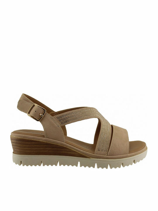 Sabino Damenplattformen Beige