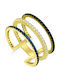 Antwnakakis Ring with Zircon made of White gold 14K