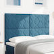 vidaXL Cap de pat din Material Textil Albastru ...