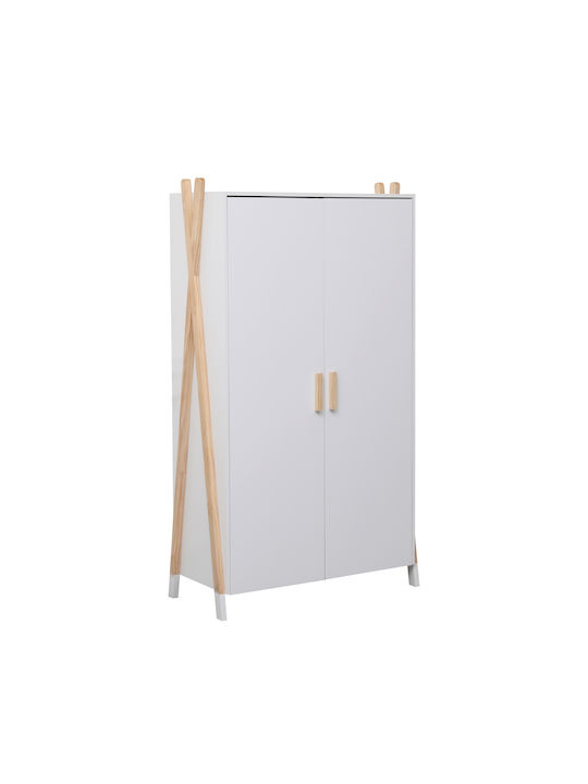 Paschal Δίφυλλη Ντουλάπα Λευκή 96x44x170cm Paschal Δίφυλλη Ντουλάπα Λευκή 96x44x170cm