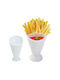 Serving Bowl Round Plastic White with Diameter 16.5cm