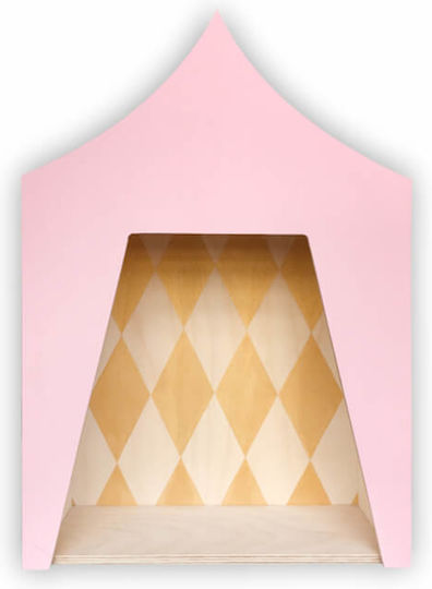 Kids Shelf Wall Mount Beige 30x50x15cm