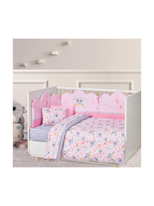 Alouette Baby Sheets Set Crib Cotton Multicolored 130x170cm 3pcs