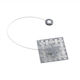 Magnetische Vorhang-Rückhalter Moderno Grau Silber Metall 23x8x1cm
