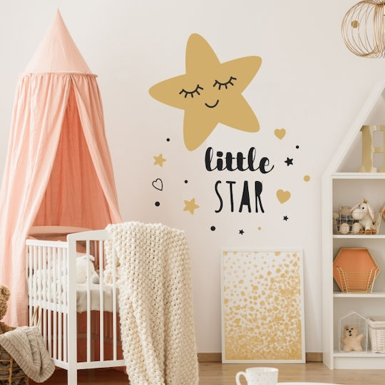 Wall Stickers For Kids Room Little Star 1 Pc. - Gold