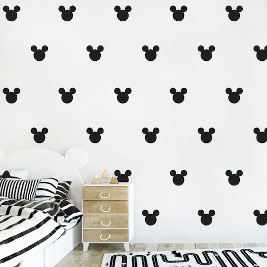 Wall Stickers For Nursery-kids Room Mickey Set Of 20pcs. - Light Grey