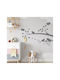 Wall Stickers For Kids Room Birds On Tree Branches 1 Pc. - Silver
