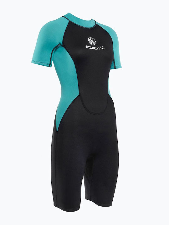 Costum de neopren pentru femei Aquastic Wavey 2 mm negru mentă mărimea XS Costum de neopren pentru femei Aquastic Wavey 2 mm negru mentă mărimea XS