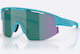 Bliz Cycling Glasses with Turquoise Frame & Multicolour Lenses