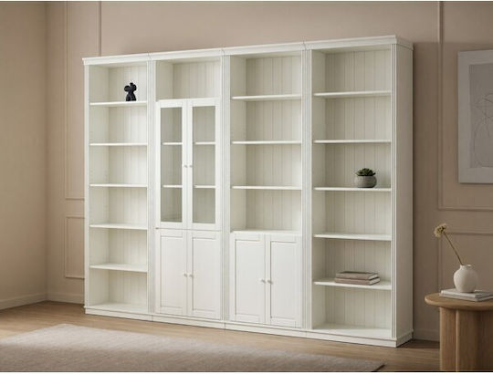 Βιβλιοθήκη Saltoro 112 Άσπρο 296x34x223εκ.