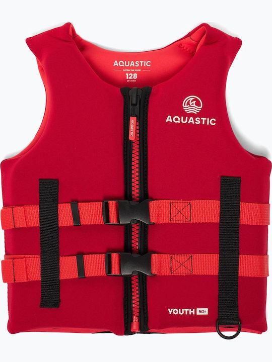 Vestă de salvare pentru copii Aquastic Youth 50n Neopren Roșu Mărime 176cm