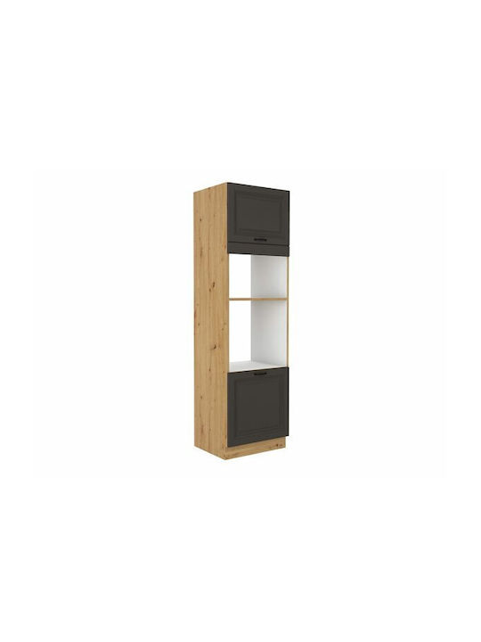 Upper Oven Cabinet Floor Grey 60x57x210cm