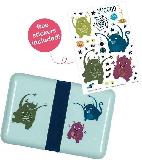 A Little Lovely Company Plastic Kids' Lunch Set Light Blue x x 6cm