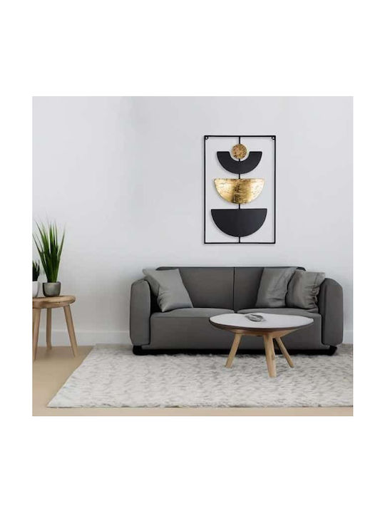 Μεταλλικό Κάδρο Τοίχου “lunar” Μαύρο – Χρυσό 40x60cm