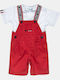 Kids Set With Dungarees Summer 2 Pieces Red