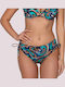 Bikini Slip High Waist with Ties Blue