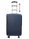 vidaXL Medium Hard Travel Suitcase Dark Blue with 4 Wheels Height 66cm