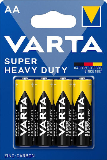 Varta Super Heavy Duty Цинкови батерии Цинк AA 1.5V 4бр