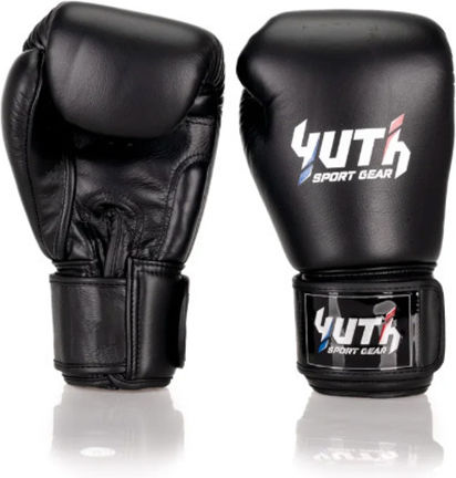 Yuth Yuth Signature Line Boxing Gloves Leather for Match Black