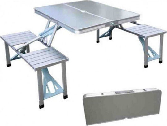 Klappbarer Picknick-Tisch - Aluminium Klappbank